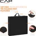 CAP Barbell All Purpose Folding Anti Tear Exercise Training Aerobic Fitness Gym & Gymnastics Balance Mat | Black