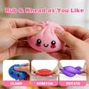4 x Dumpling Squishies, Dumpling Squishy Mystery Box, Colorful Sensory Squeeze Toys Stress Relief Ball, Bao Bun Fidget Toys Adults & Teens, Soft Handheld Relaxation Toy for Holiday & Birthday Gifts