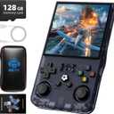 YEQOO R36MAX Retro Handheld Game Console, 4.0 Inch IPS HD Screen Portable Retro Gaming Console, 1.5GHz CPU Support 30+ Emulator Console Video Game Console, 4000mAh Battery (128GB Black)
