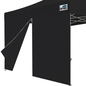 Eurmax USA Instant Canopy SunWall Canopy Middle Zipper Wall for Pop Up Canopy Tent,1 Pack Sidewall Only (10Ft6.6Ft,Black)