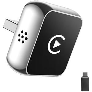 Wireless CarPlay Adapter for Apple iPhone ＆Android【2025 Upgraded】 2-in-1 Mini USB Design, Fast and Stable Connection Wireless Carplay Adapter for iOS 10+, Android 11+ Version