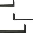 EWEI'S HomeWares 3 Floating U Shelves, Espresso Finish