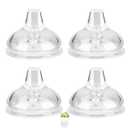 Spout Sippy Cup Nipples for Comotomo Baby Bottles, Transition Cup Food Grade Silicone Soft Nipple, 6m+, Pack of 4
