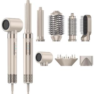 8 in 1 Hair Styler & Hair Dryer, Auto Wrap Curler, High-Speed 110000 RPM Frizz-Free Blow Dryer, Curl Diffuser, Hot Air Styler for Fast Drying, Curling, Straightening, Volumizing