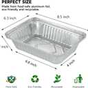 20 PACK Aluminum Foil Pans with Lids (8.5" x 6.3"), 2.25 lb Aluminum Foil Dinner Pans with Lids, Disposable Foil Pans for Baking, Cooking, Meal Prep, Takeaway and Freezing
