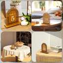Rattan Arch Wedding Table Numbers 1-20 with Stands