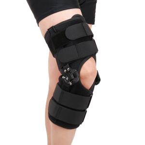 Hinged ROM Knee Brace with Side Stabilizers, Post Op Knee Immobilizer for Arthritis, ACL, MCL, PCL, Meniscus Tear, Medical Orthopedic Support After Surgery (Small)