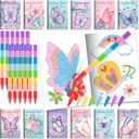 BenLouis 12 Butterfly Mini Coloring Books Kids with 24 Stacking Crayons Butterfly Theme Party Favors Activity Books Bulk for Kids Spring Fairy Birthday Goodie Bag Gift Stuffer Classroom Reward