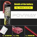 Lipo Battery 5500mAh 3S RC Battery 11.1V 80C with T Plug Softcase for RC Cars, RC Truck,Helicopter, Airplane (5500 3S 80C-T Plug softcase)
