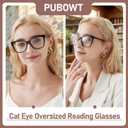 Oversized Reading Glasses Women Cat Eye Style Blue Light Computer Reader Designer Fashion Spring Hinge Eyewear PT2005
