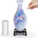 wowsome 3D Puzzle Vase for Adults, Jigsaw Puzzle Vase for Flower, Art Puzzles Gift for Women House Flowers Arrangements and Home Decoration (Roses and Butterflies)