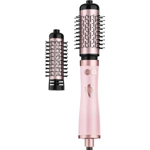 Rotating Hair Dryer Brush Ceramic, Blow Dryer Brush 2 Spin Brushes Set 1.5 Inch &2 Inch, One-Step Hot Air Brush Volumizer, Smooth, C-Curls|Pink