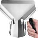 Stainless Steel French Fry Popcorn Scoop, Quick Fill Tool for Food Bags & Boxes, Multipurpose Utility Scooper for Bagger French Fries, Snacks, Desserts, Ice, Dry Goods (Right Handle (1 Pc))