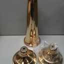 Set of 2 Tabletop Metal Vases for Tables - Decorative Gold Vases for Centerpieces, Trumpet Flower Arrangement Holders for Anniversary Birthday Party Christmas Wedding Home Decor