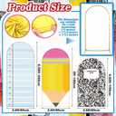 3 Pack Back to School Decoration Arch Backdrop Cover 6.6ft 6ft 4.9ft Composition Notebook Paper Pencil Fitted Round Top Backdrop Stand Cover for First Day of School Classroom Decor, 6.7ft x 2.6ft, 6ft x 2.6ft, 5ft x 2.6ft