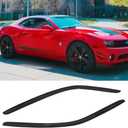 Side Window Visors Wind Vent Deflector for 2010-2024 Chevrolet Camaro,2pcs Outside Mount Tape-On Dark Smoke Tint Nice Sun Rain Guards Set 92341