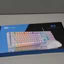 Gaming Keyboard and Mouse Combo, K1 RGB LED Backlit Wired Keyboard with 104 Key Computer PC Gaming Keyboard for PC/Laptop (Purple)