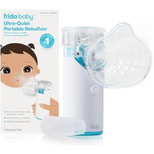 Frida Baby Nebulizer for Babies, Portable Nebulizer for Kids, Babies, Infants & Adults, Ultra-Quiet Handheld Nebulizer with Mask + Diffuser, Congestion + Flu Relief