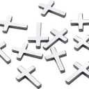 KitBeads 20Pcs Cross Hematite Charms Non-Magnetic Natural Gemstone Crucifix Pendant Charm for Jewelry Necklace Bracelet Making