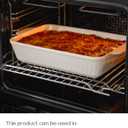 DOWAN Casserole Dish, 9x13 Ceramic Baking Dish, Large Lasagna Pan Deep for Oven, 4.2 Quarts Baking Pan with Handles, Oven Safe and Durable Bakeware for Lasagna, Home Decor, Wedding Gift, Soft White