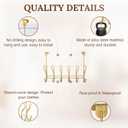 Twisted Design Over the Door Hook Rack, Towel Hanger, Coat Rack for Bathroom, Bedroom or Laundry Room (Gold With 12 Hooks)