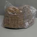 Vertintong Woven Scallop Christmas Tree Collar 24-inch Rattan Christmas Tree Ring Farmhouse Natural Woven Rustic Base Cover Skirt for Xmas Decoration