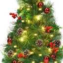 24in Pre-lit Christmas Trees, LED Lawn Light