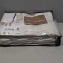 Pinch Pleated Linen Curtains 96 Inches Long for Living Room Bedroom, Light Filtering Boho Window Drape 96 inch 2 Panels Burgs with Hooks&Rings 8ft Cream Birch Sliding Glass Door Sheer Curtain Decor