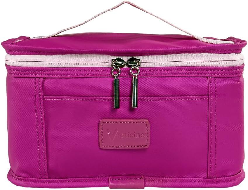 Lunch Box | Portable Insulated Lunch Bag｜Zippered Insulated lunchbox for Women Adults Men | Mini Reusable Lunch bag ｜ Food Bag ｜Leakproof Lunch Box (Pink)