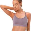 Sports Bras for Women, Criss-Cross Back, Adjustable Wire-Free Medium Support Workout Bra with Removable Cups, XL