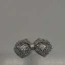 Bling Rhinestone Bow Hair Clip for Ponytail Holder, White Crystal Bowknot Spring Clip French Side Hair Barrettes Hair Pins Accessories for Women