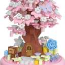 Spring Cherry Blossom Tree House Bonsai Tree House Building Toy Flowers Set Ideas Building Blocks Complete with Dust Cover