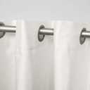 Exclusive Home Chateau Striped Faux Silk Grommet Top Curtain Panel Pair, 54"x96", White Sand