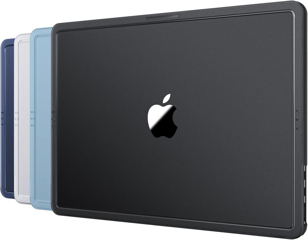 CrackGuard for MacBook Air 15 inch Case | M4 M3 M2 2026 2025 2024 2023 | Anti-Crack Upgrade | Thinner, Lighter, Tougher | Hard Shell Laptop Cover | A3241 A3114 A2941 | Noble Black Clear