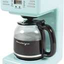Nostalgia Retro 12-Cup Programmable Coffee Maker With LED Display, Automatic Shut-Off & Keep Warm, Pause-And-Serve Function, Aqua