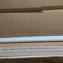 Smuxee Oak Sideboard Cabinet, Freestanding Buffet Cabinet with Line Groove Design, Wood Storage Cabinet with Adjustable Shelf for Living Room, Entryway, Hallway