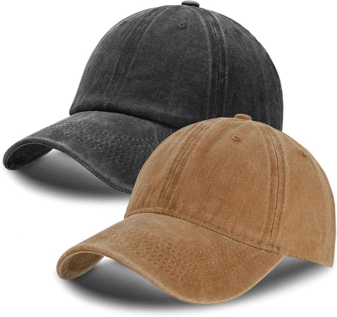 Vintage Washed Baseball Cap for Men Women Adjustable Baseball Hat Classic Distressed Cotton Dad Hat