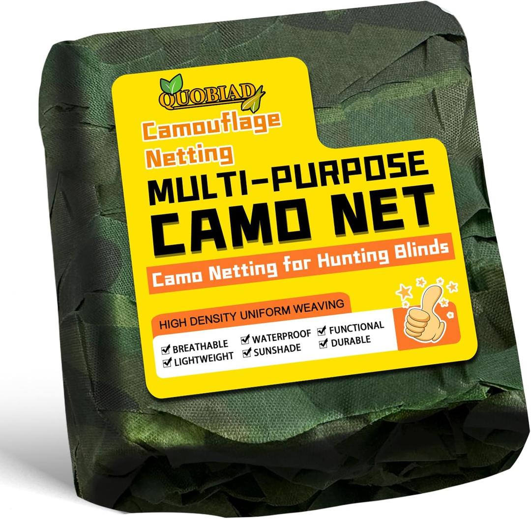 Camo Netting Camouflage Netting, Military Camo Net Cover Outdoor for Hunting Blinds, Army Surplus Camo Theme Party Decorations (5ftx33ft)