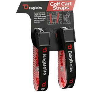 Golf Bag Cart Straps, Golf Cart Belt Attachment, Holds Bag to Cart for Easy Access to Clubs, Golf Cart Accessories, Black