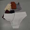 Seamless Cotton Underwear for Women No Show Bikini Panties Full Coverage Sexy Soft Comfort Hipsters 6 Pack M