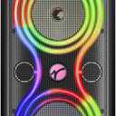 Party Bluetooth Speaker: 60W Peak Power, Deep Bass Dual Woofers, 12H Battery, RGB Lights, TWS, FM Radio, AUX/USB/Mic Input | for Indoor & Outdoor-Updated