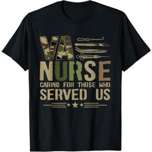 VA Nursing VA Nurse Veterans Nursing Nurse T-Shirt, Large