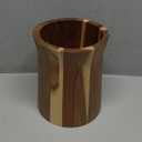 Wooden Utensil Holder for Countertop, 360 Rotating Kitchen Utensil Holder, 7.2"x 6" Large Acacia Wood Crock, Farmhouse Kitchen Decor