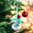 Syhood Axolotl Christmas Ornament Gift Personalized Acrylic Cute Axolotl Craft Christmas Tree Hanging Ornament Holiday Animal Keepsake Party Decoration Xmas Party Decor Gift for Reptile Lovers(Blue)