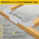 3 In 1 Framing Tools,12/14/16 On-Center Stud Layout Tool,Framing Spacing Tool,100% Cast Aluminum Wall Stud Framing Tool,Precision Measurement Jig Tool For woodworker,building,Furniture DIY (1PACK)