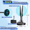 TV Antenna for Smart TV Indoor, 2026 HD Antenna with Strong Magnetic Base, 360&Long Range Reception TVs Antenna for Local Channels, Easy Setup Antennas for TVs Without Cable (Black+Green)