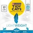 Purina Tidy Cats LightWeightInstant Action, Odor control, Multi-Cat, Clumping, 99.9 Percent Dust Free Cat Litter - 17 lb. Box