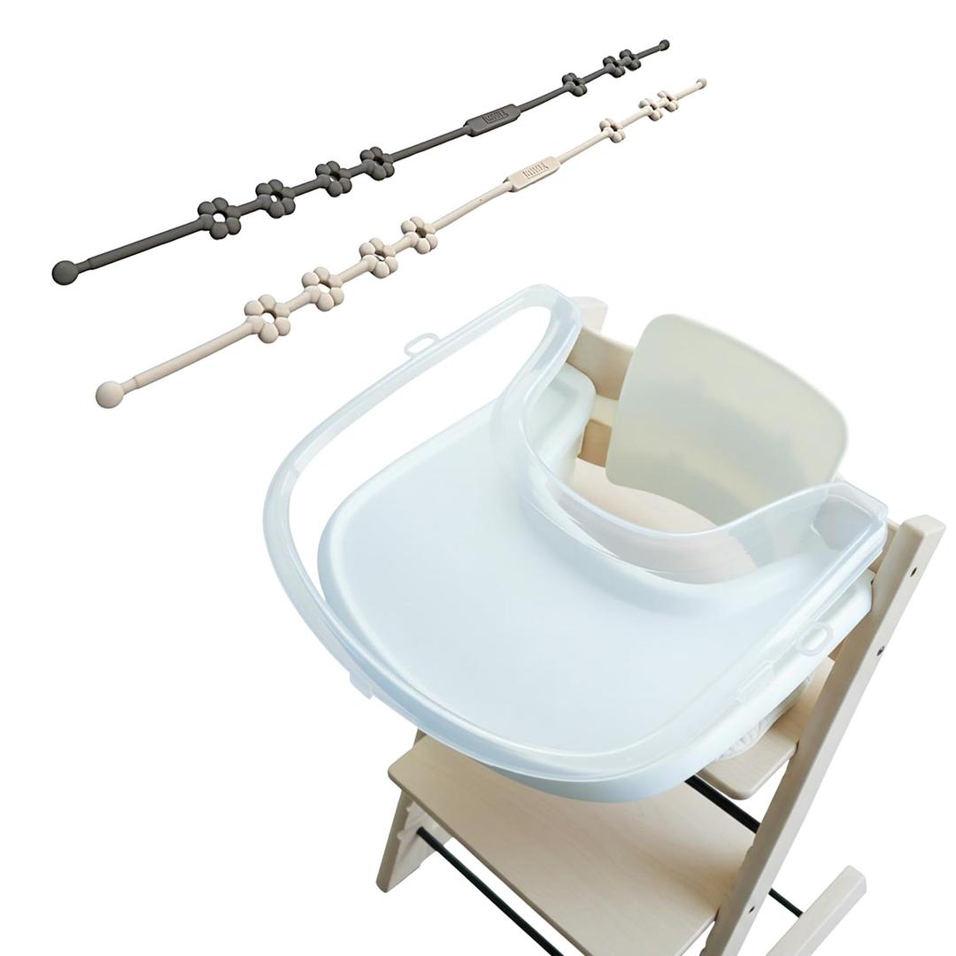 LUNELL Clear Tray Cover Compatible with Stokke Tripp Trapp Tray, 2 Straps