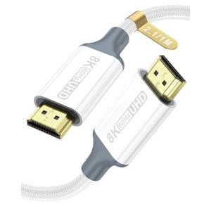 8K HDMI Cable,3.3ft 48Gbps High Speed DHDMI Cable Braided Cable, 8K@60Hz 4K@120Hz/144Hz/240HzCompatible with TV,HDR10,HDCP 2.3,PS5,Xbox Series X,Soundbar,LG TV