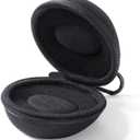 Travel Watch CaseSingle Watch BoxZipper for StorageCushioned Round Portable Watch Case for TravelFits all Wristwatches